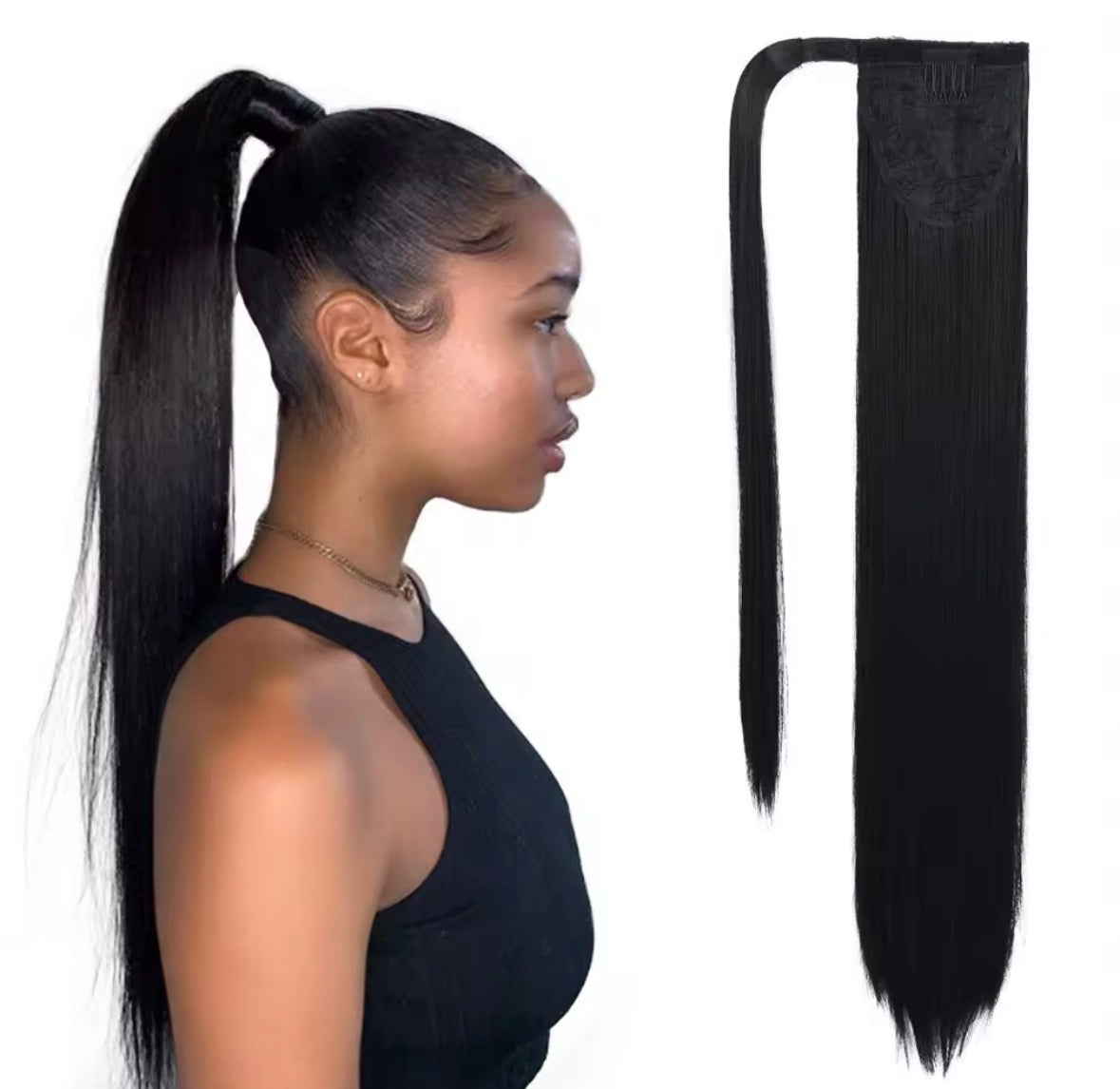Jet Black Ponytail